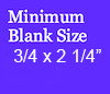 Pen Blank 3/4 by 2-1/4 pen blank size