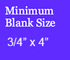 Pen Blank Size 3/4 x 4